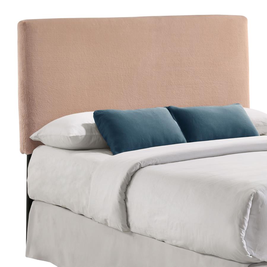 (image for) Gigi Upholstered Queen or Full Panel Headboard Blush - Click Image to Close