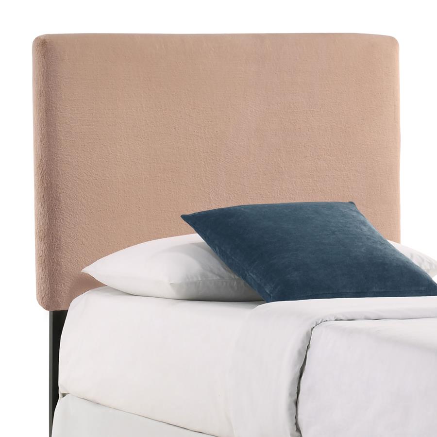 (image for) Gigi Upholstered Twin Panel Headboard Blush - Click Image to Close