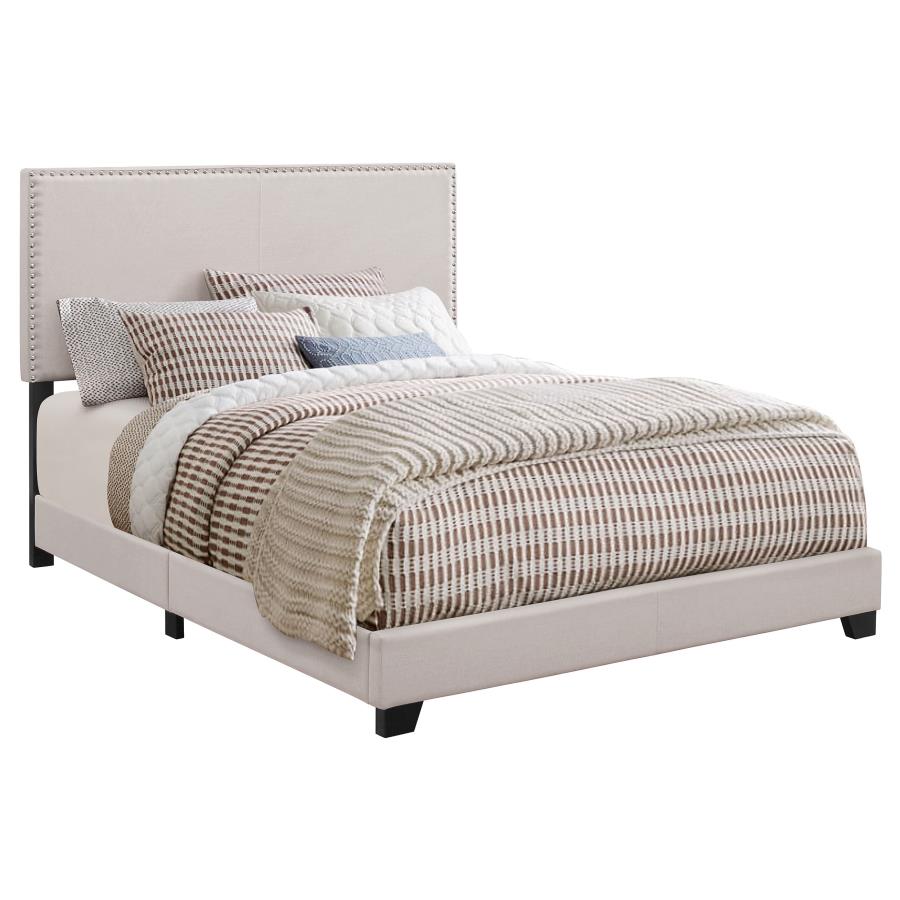 (image for) Boyd Upholstered California King Panel Bed Ivory