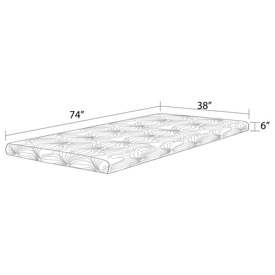 (image for) Joseph 6" Twin Memory Foam Mattress White