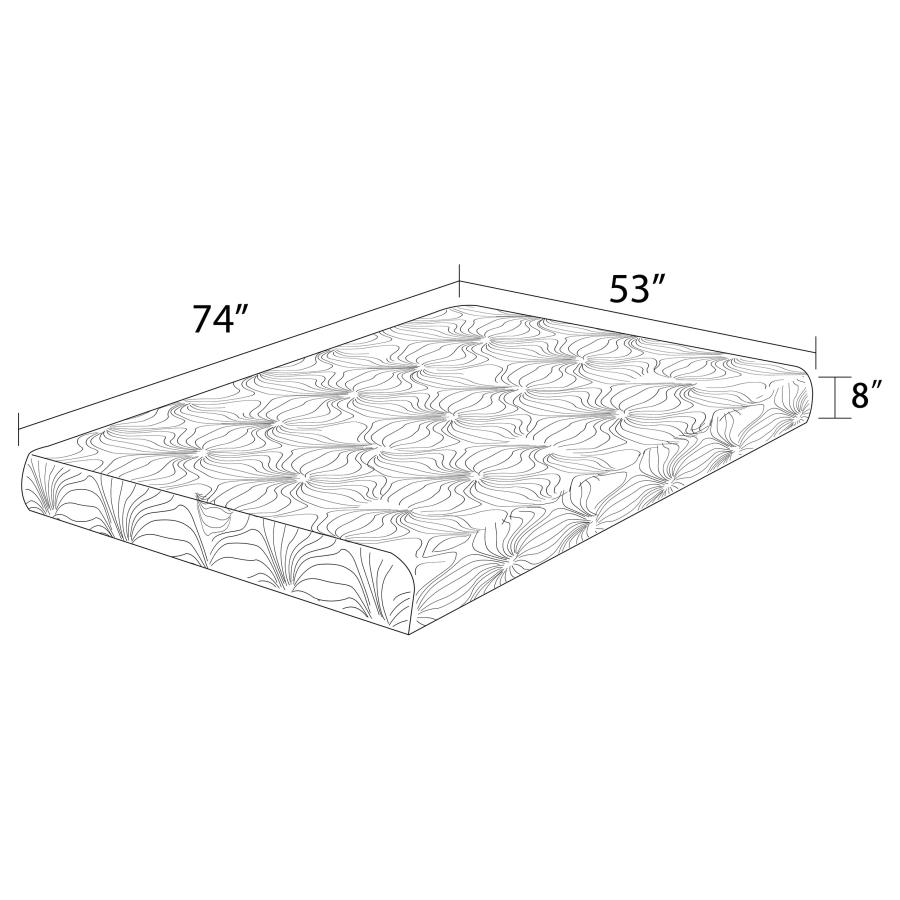 (image for) Keegan 8" Full Memory Foam Mattress White