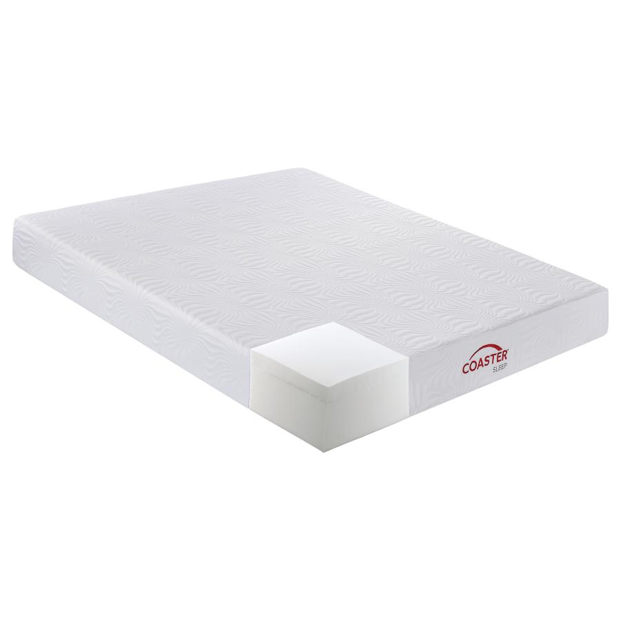 Ian 12" Eastern King Memory Foam Mattress White