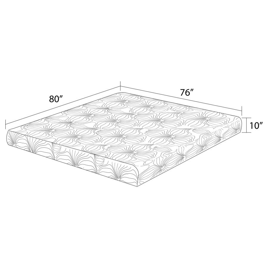 Ian 12" Eastern King Memory Foam Mattress White