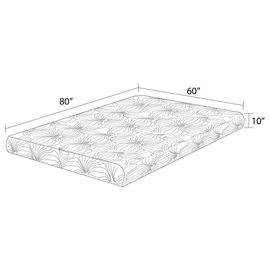 Ian 12" Queen Memory Foam Mattress White