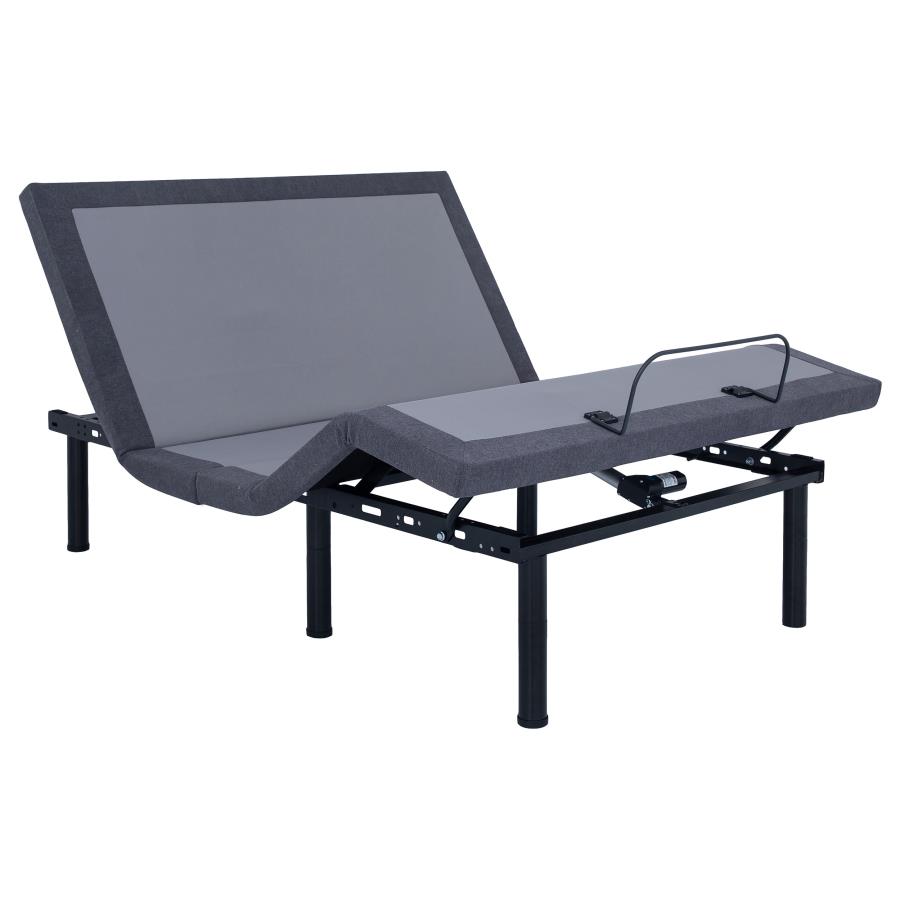 (image for) Clara Twin Extra Long Adjustable Bed Base Grey and Black