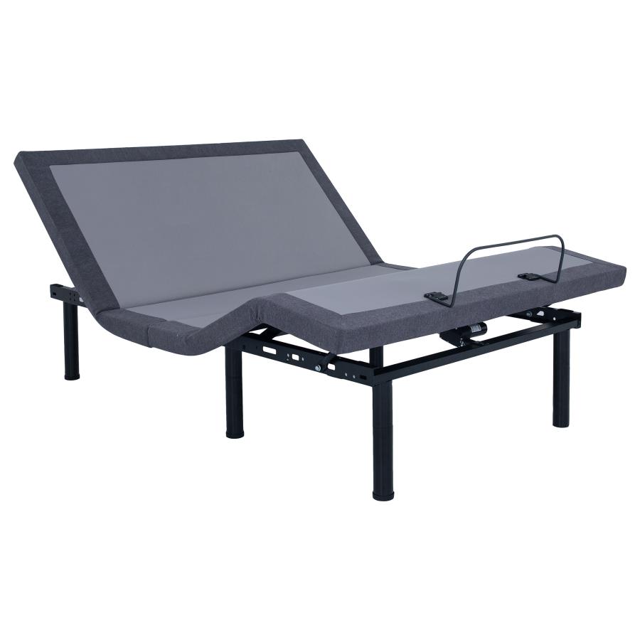 (image for) Negan Full Adjustable Bed Base Grey and Black - Click Image to Close