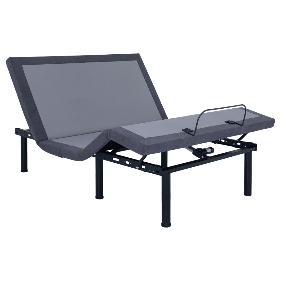 (image for) Negan Eastern King Adjustable Bed Base Grey and Black