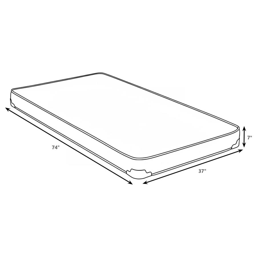 Modal Additional Images for Drover 7-inch Twin Foam Mattress with Built-in Bunkie Board