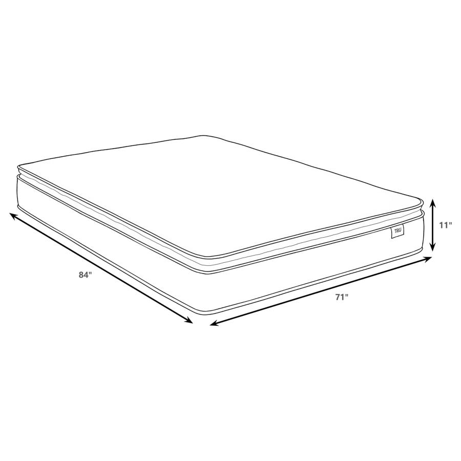 Modal Additional Images for Hayes 11-inch California King Pillow Top Foam Hybrid Mattress