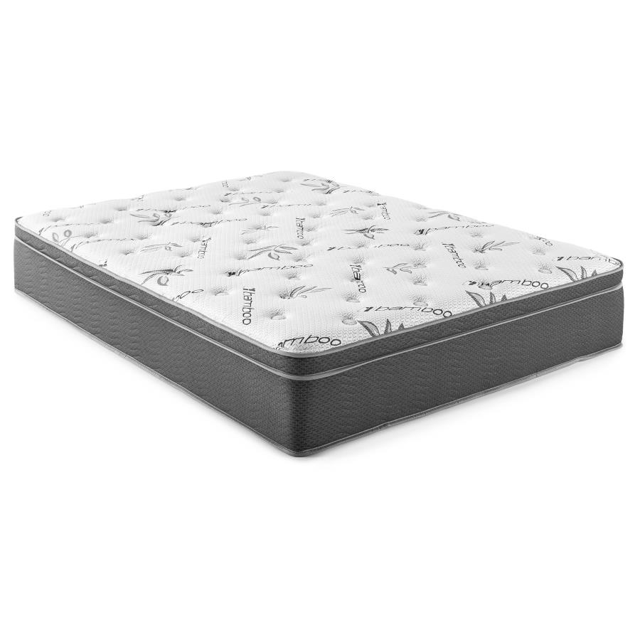 (image for) Sommet 13" Full Bamboo Euro Top Memory Foam Hybrid Mattress - Click Image to Close