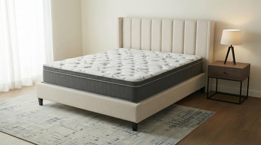 Sommet 13-inch Queen Bamboo Euro Top Memory Foam Hybrid Mattress