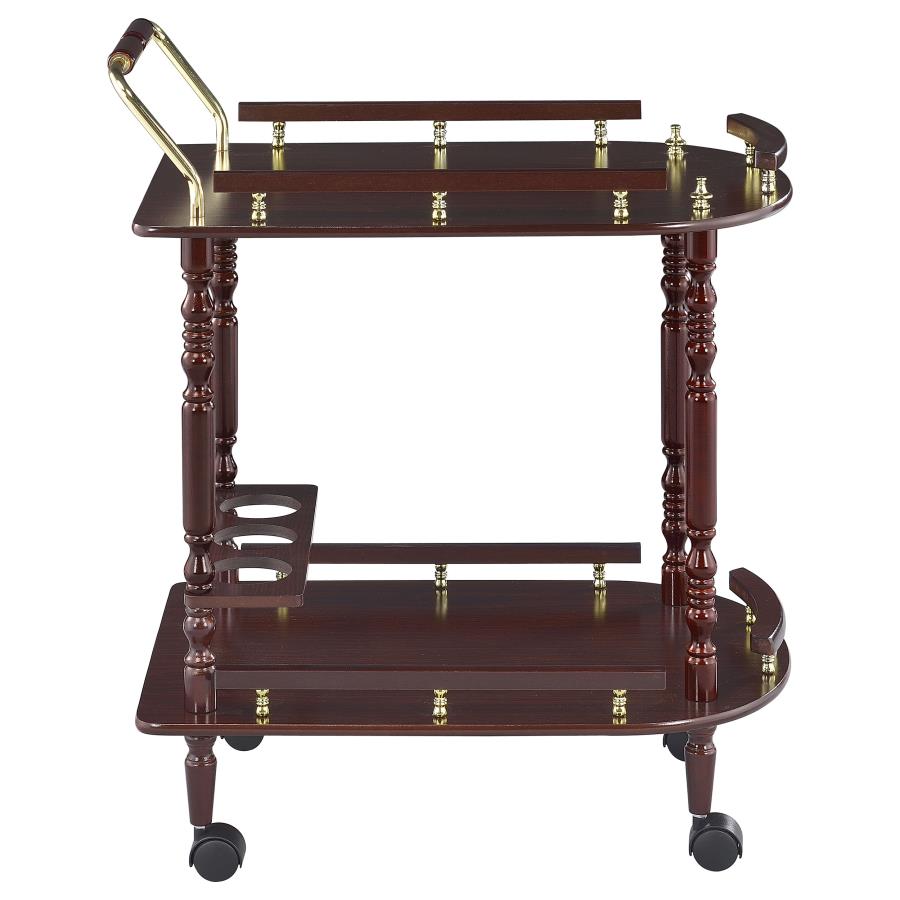 (image for) Palmer 2-tier Rectangular Wood Bar Cart Merlot