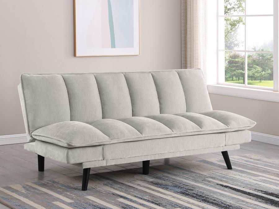 (image for) Laredo Upholstered Tufted Convertible Sofa Bed Light Grey