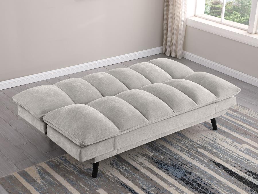 (image for) Laredo Upholstered Tufted Convertible Sofa Bed Light Grey