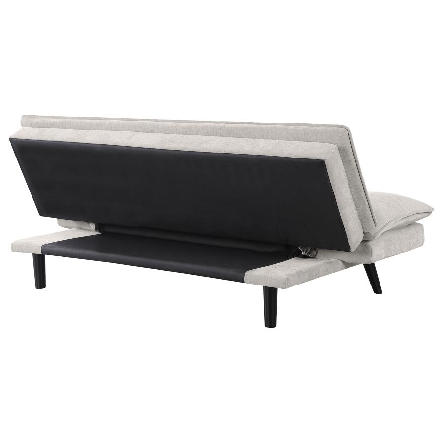 (image for) Laredo Upholstered Tufted Convertible Sofa Bed Light Grey