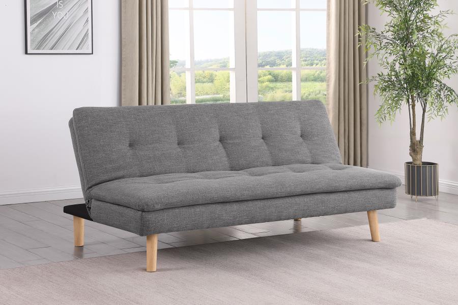 (image for) Scout Upholstered Tufted Convertible Sofa Bed Grey