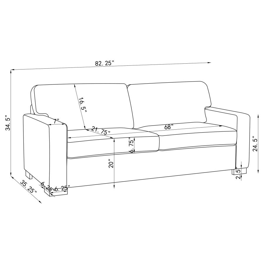 (image for) Simpson Upholstered Sofa Sleeper with Queen Mattress Grey