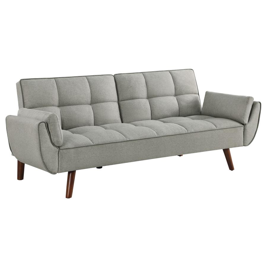 (image for) Caufield Upholstered Tufted Convertible Sofa Bed Grey