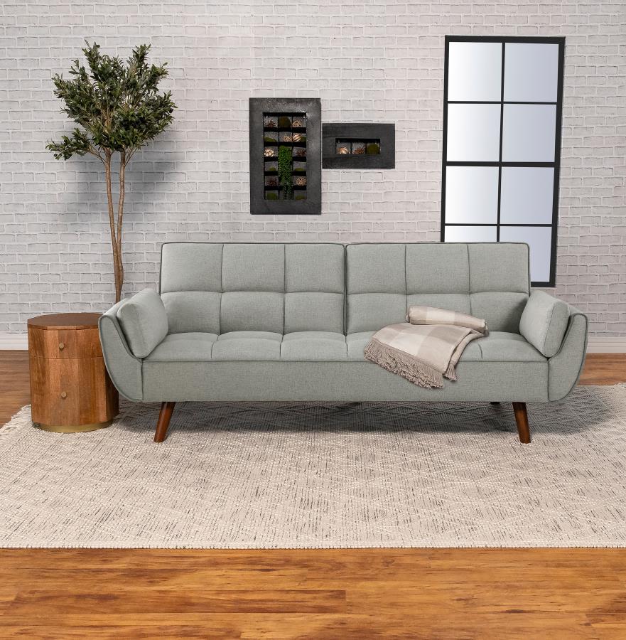 (image for) Caufield Upholstered Tufted Convertible Sofa Bed Grey