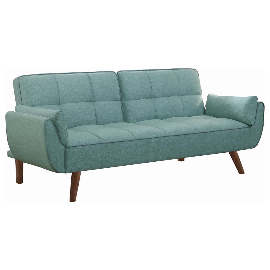 (image for) Caufield Upholstered Convertible Sofa Bed Turquoise Blue - Click Image to Close