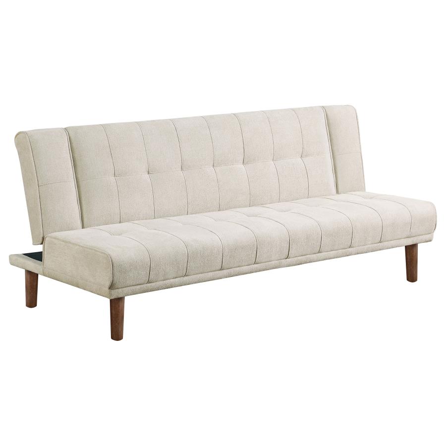 (image for) Joan Upholstered Sofa Bed Beige - Click Image to Close