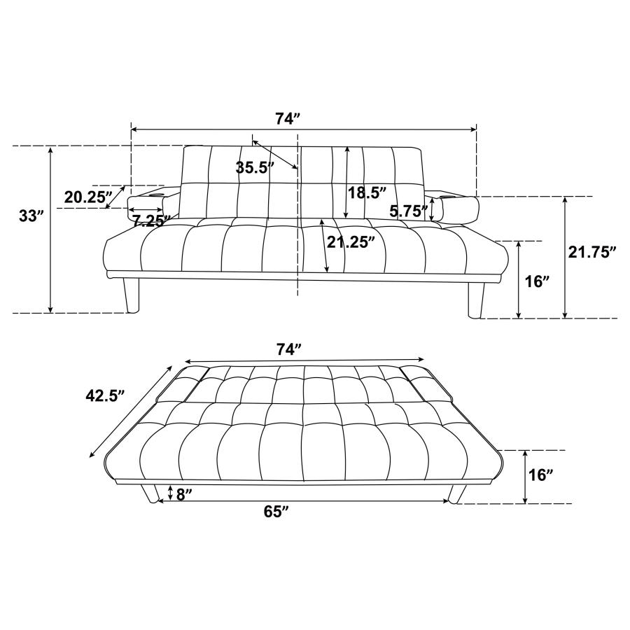 (image for) Joan Upholstered Sofa Bed Beige