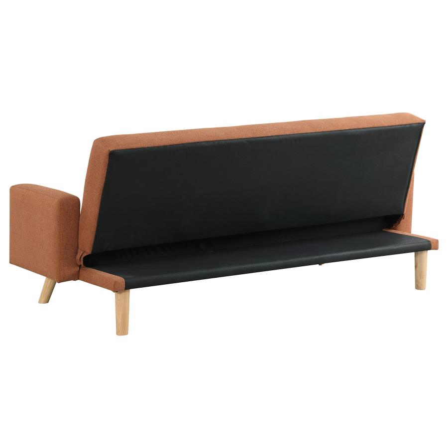 (image for) Kourtney Upholstered Tufted Convertible Sofa Bed Terracotta