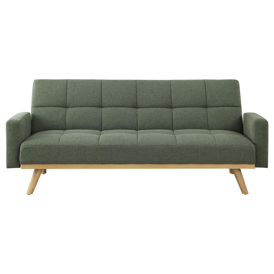 (image for) Kourtney Upholstered Tufted Convertible Sofa Bed Sage Green