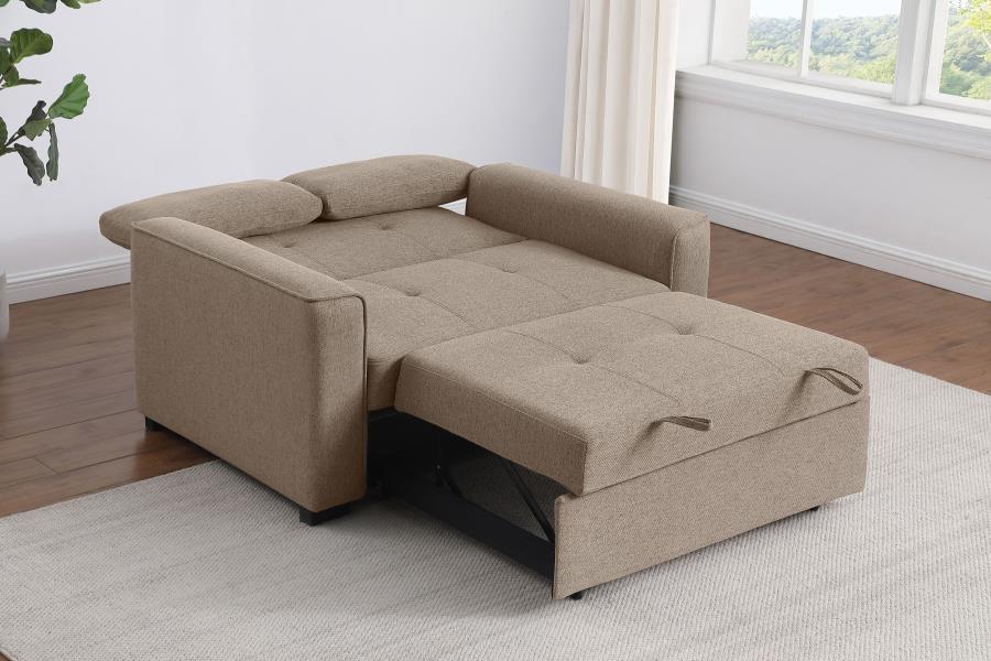 (image for) Edith Upholstered Convertible Sleeper Sofa Bed Beige