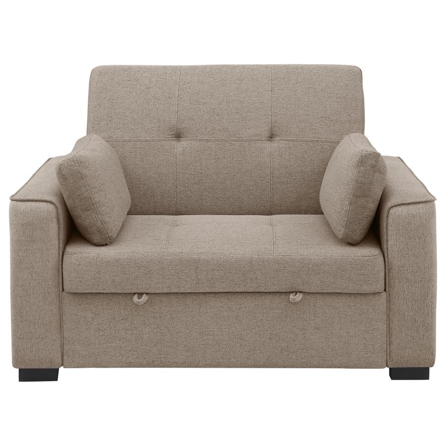 (image for) Edith Upholstered Convertible Sleeper Sofa Bed Beige