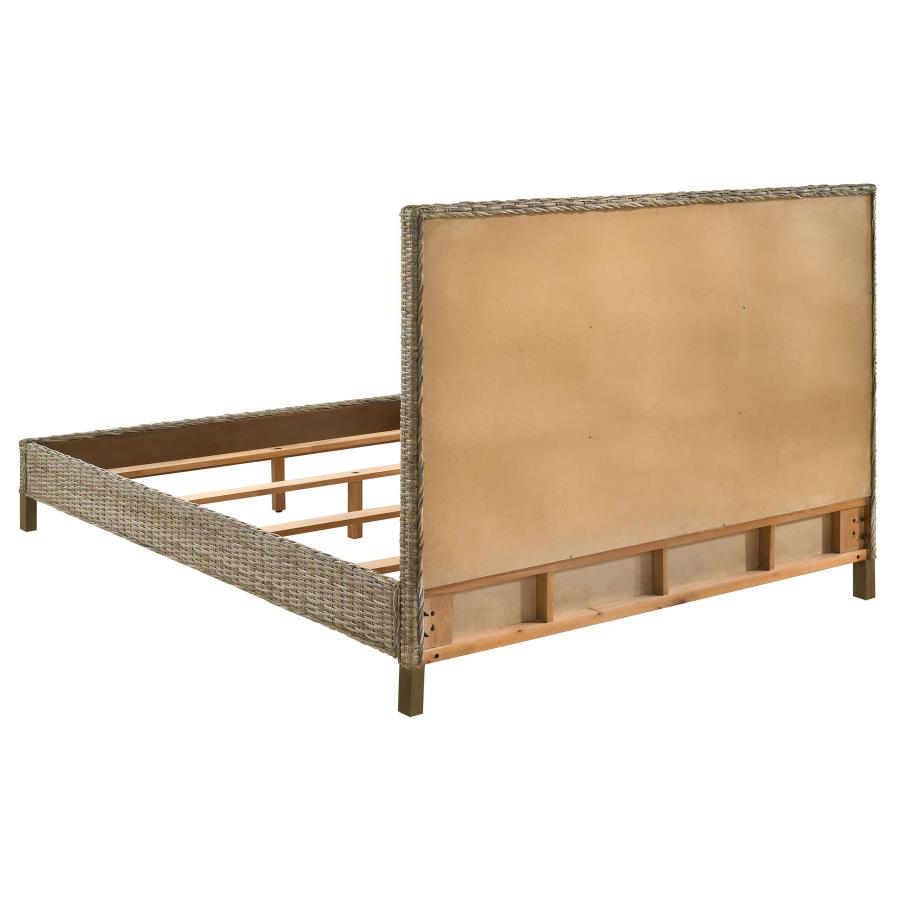 (image for) Zyla Wood California King Panel Bed Kubu Grey