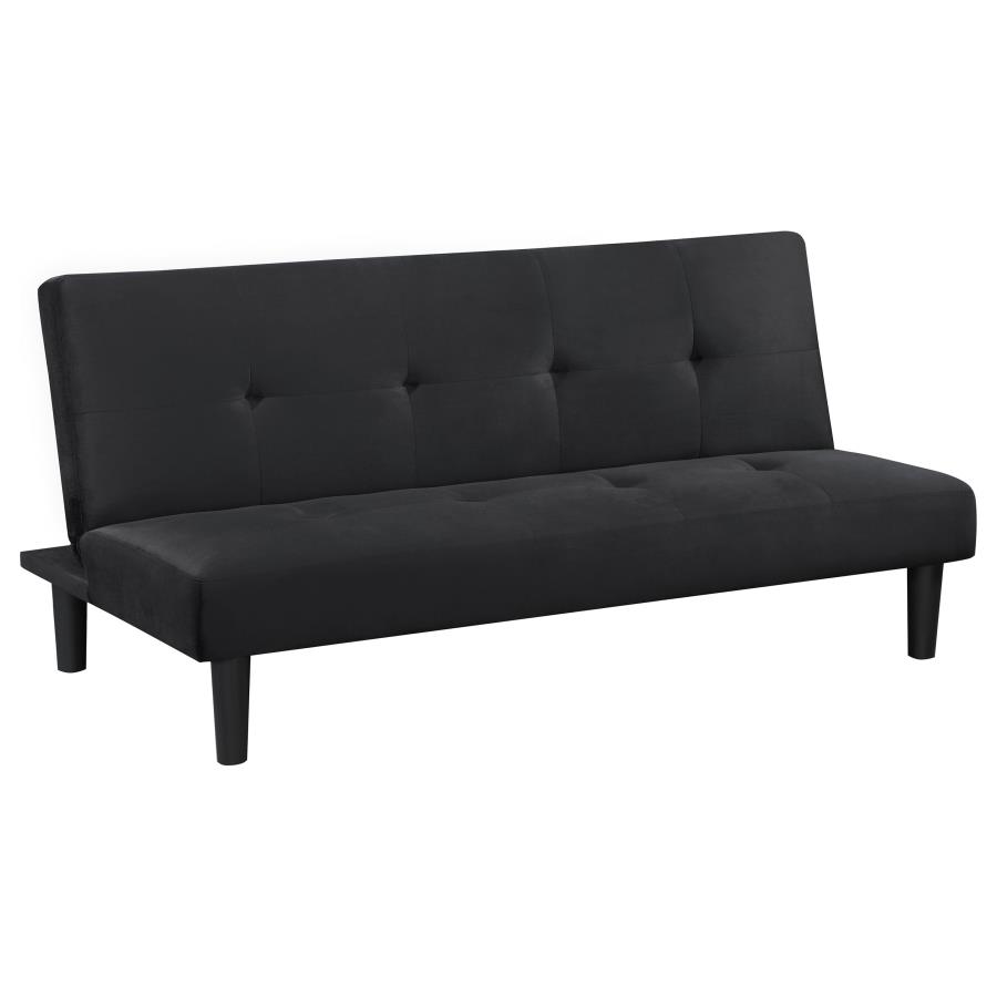 (image for) Stanford Upholstered Tufted Convertible Sofa Bed Black - Click Image to Close