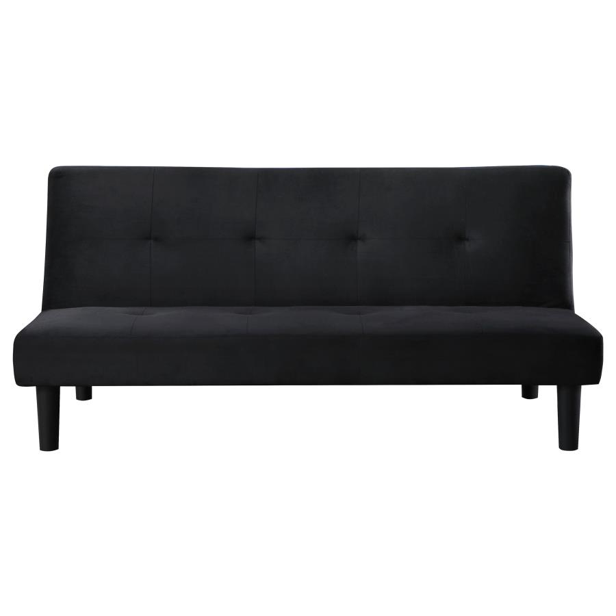 (image for) Stanford Upholstered Tufted Convertible Sofa Bed Black