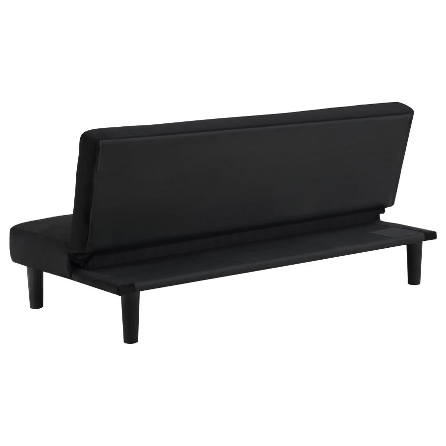 (image for) Stanford Upholstered Tufted Convertible Sofa Bed Black