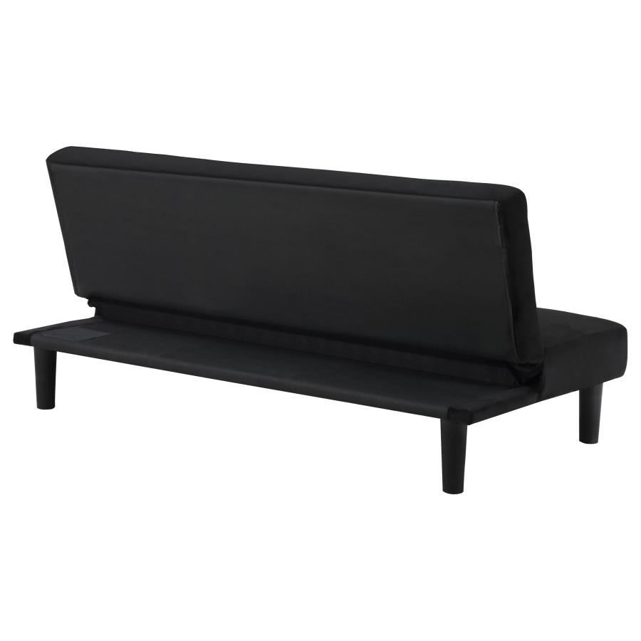 (image for) Stanford Upholstered Tufted Convertible Sofa Bed Black