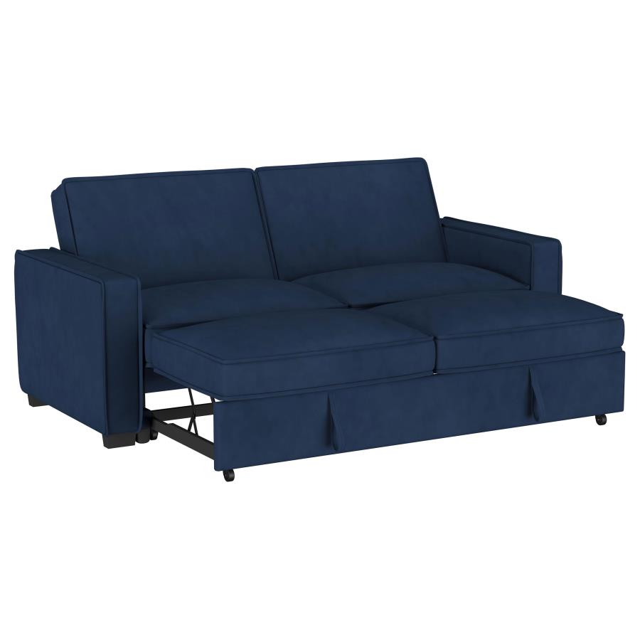 (image for) Gretchen Upholstered Convertible Sleeper Sofa Bed Navy Blue