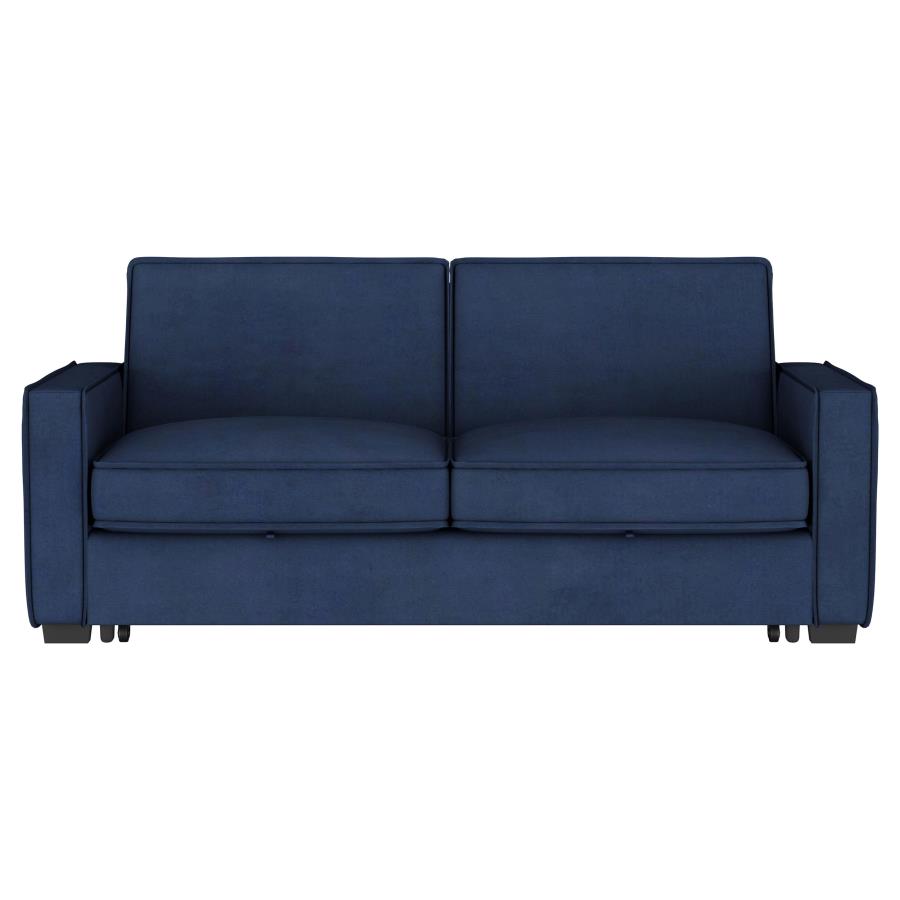 (image for) Gretchen Upholstered Convertible Sleeper Sofa Bed Navy Blue