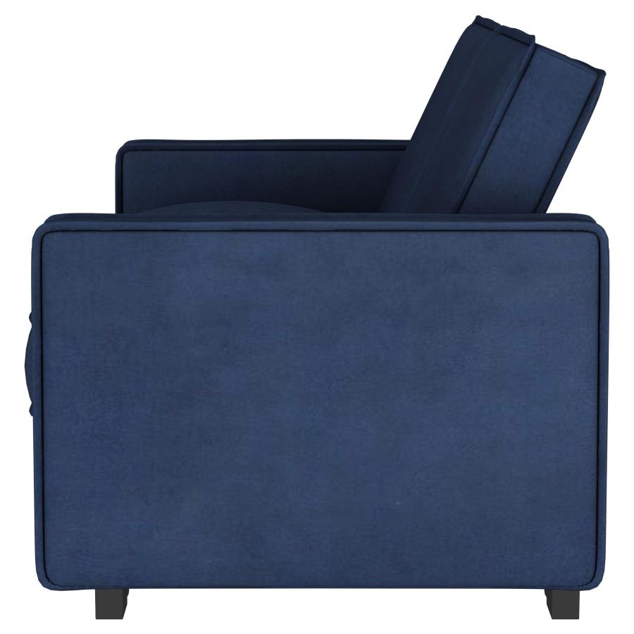 (image for) Gretchen Upholstered Convertible Sleeper Sofa Bed Navy Blue