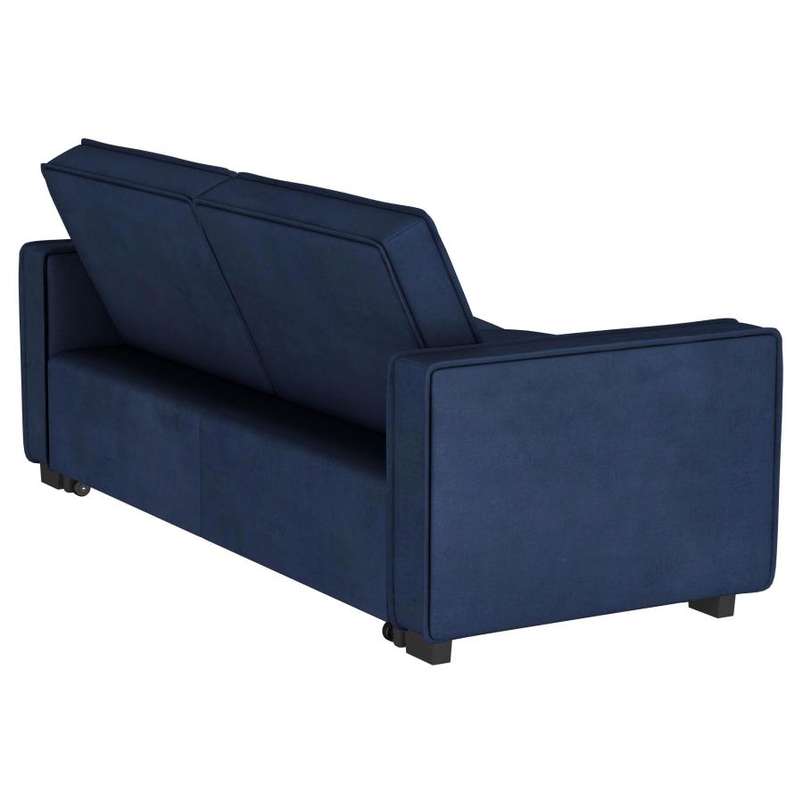 (image for) Gretchen Upholstered Convertible Sleeper Sofa Bed Navy Blue