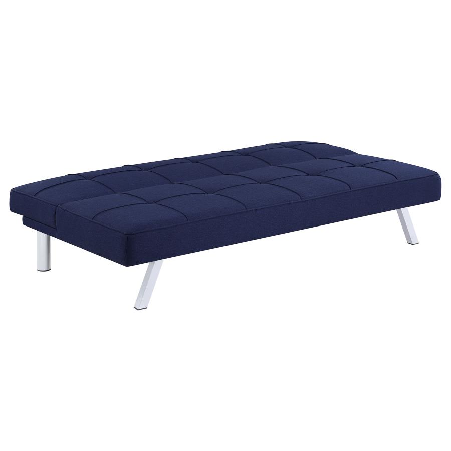 (image for) Joel Upholstered Tufted Convertible Sofa Bed Blue