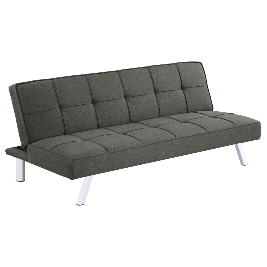 (image for) Joel Upholstered Tufted Convertible Sofa Bed Grey - Click Image to Close