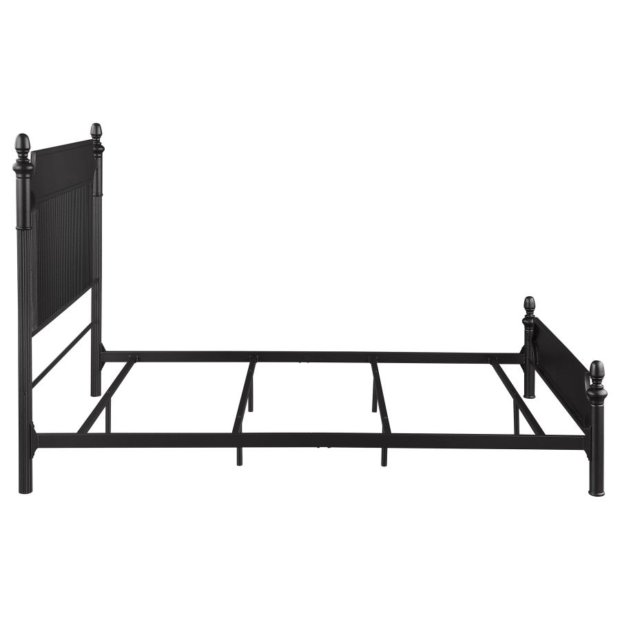 (image for) Cameron 51-inch Metal Eastern King Panel Bed Black