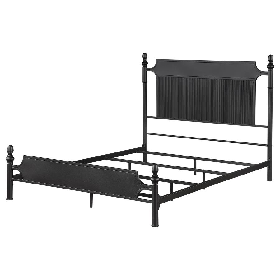 (image for) Cameron 51-inch Metal Queen Panel Bed Black