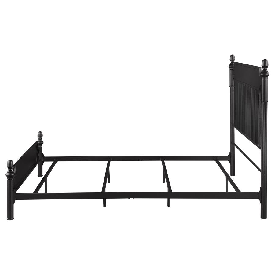 (image for) Cameron 51-inch Metal Queen Panel Bed Black