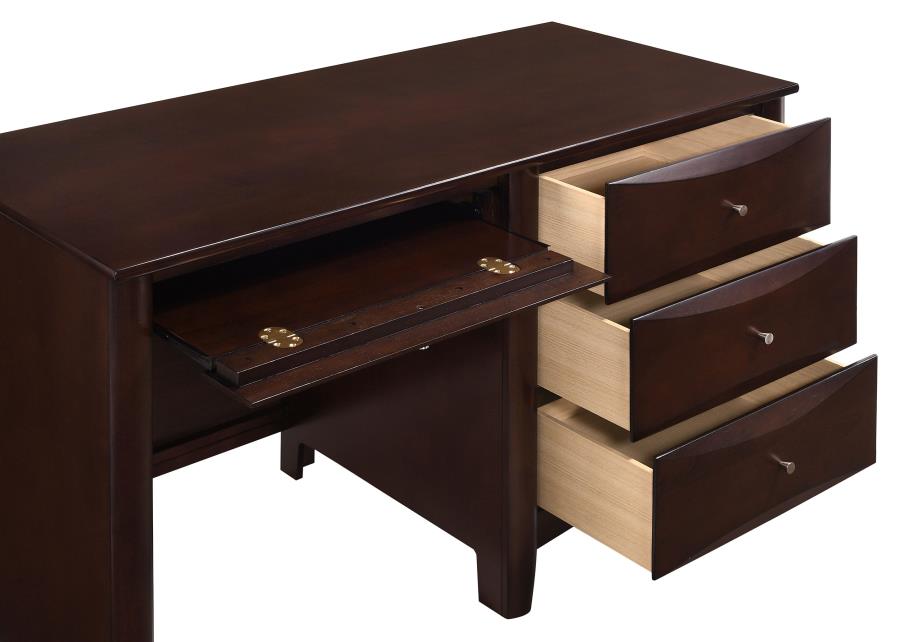 (image for) Phoenix 49-inch 3-drawer Office Computer Desk Cappuccino