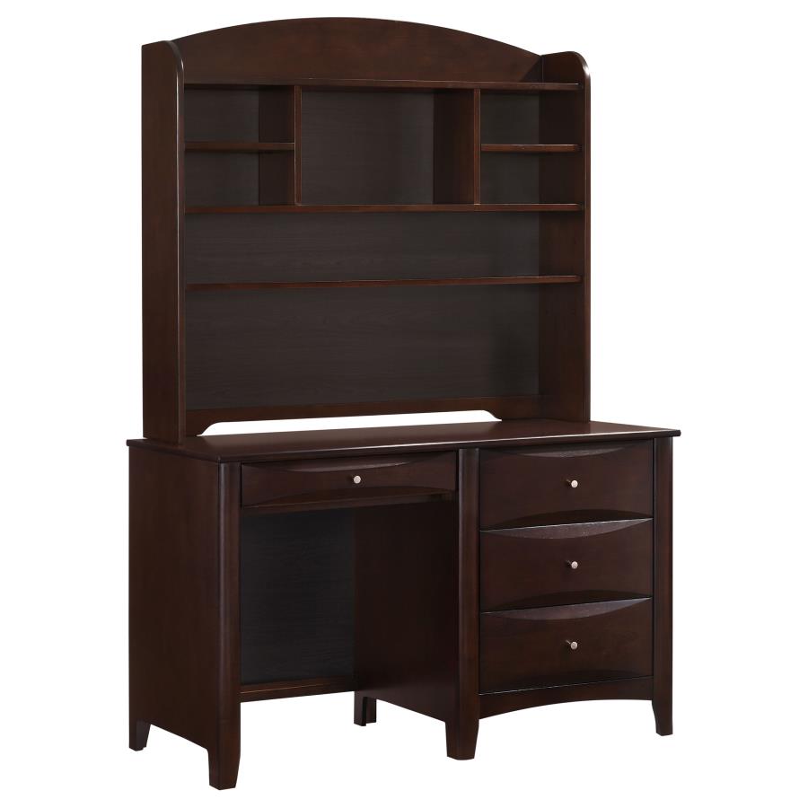 (image for) Phoenix 49-inch 3-drawer Office Computer Desk Cappuccino