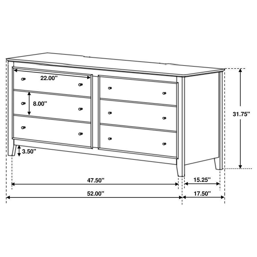 (image for) Selena 5-piece Twin Bedroom Set Cream White