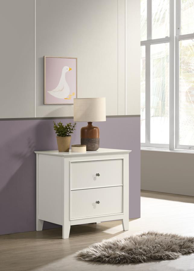 (image for) Selena 2-drawer Youth Nightstand Cream White