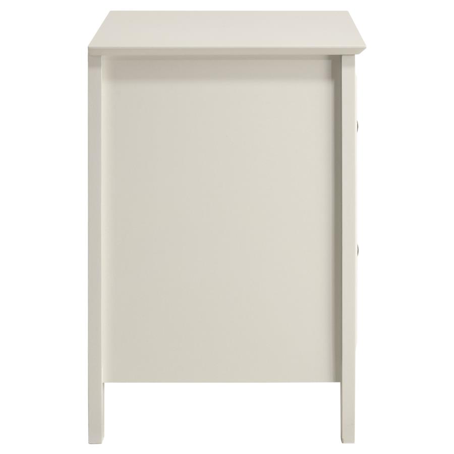 (image for) Selena 2-drawer Youth Nightstand Cream White