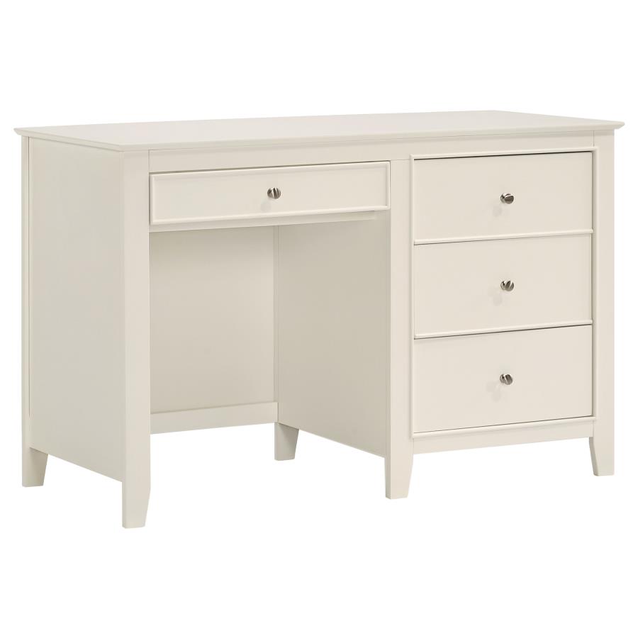 (image for) Selena 48-inch 3-drawer Office Computer Desk Cream White